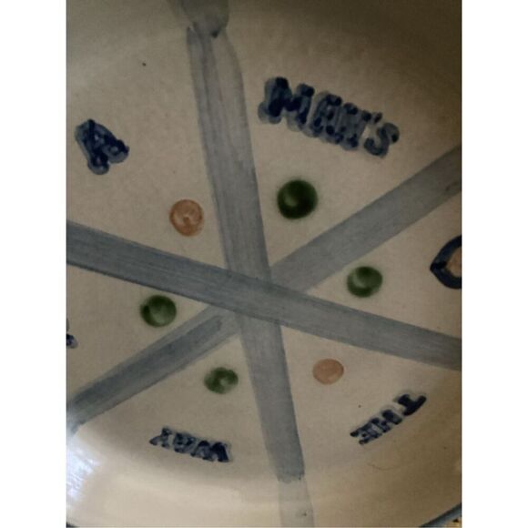 M.A Hadley Pie Plate Pottery ‘The Way To A Mans Heart’ Signed 9.5” Round - Picture 2 of 6
